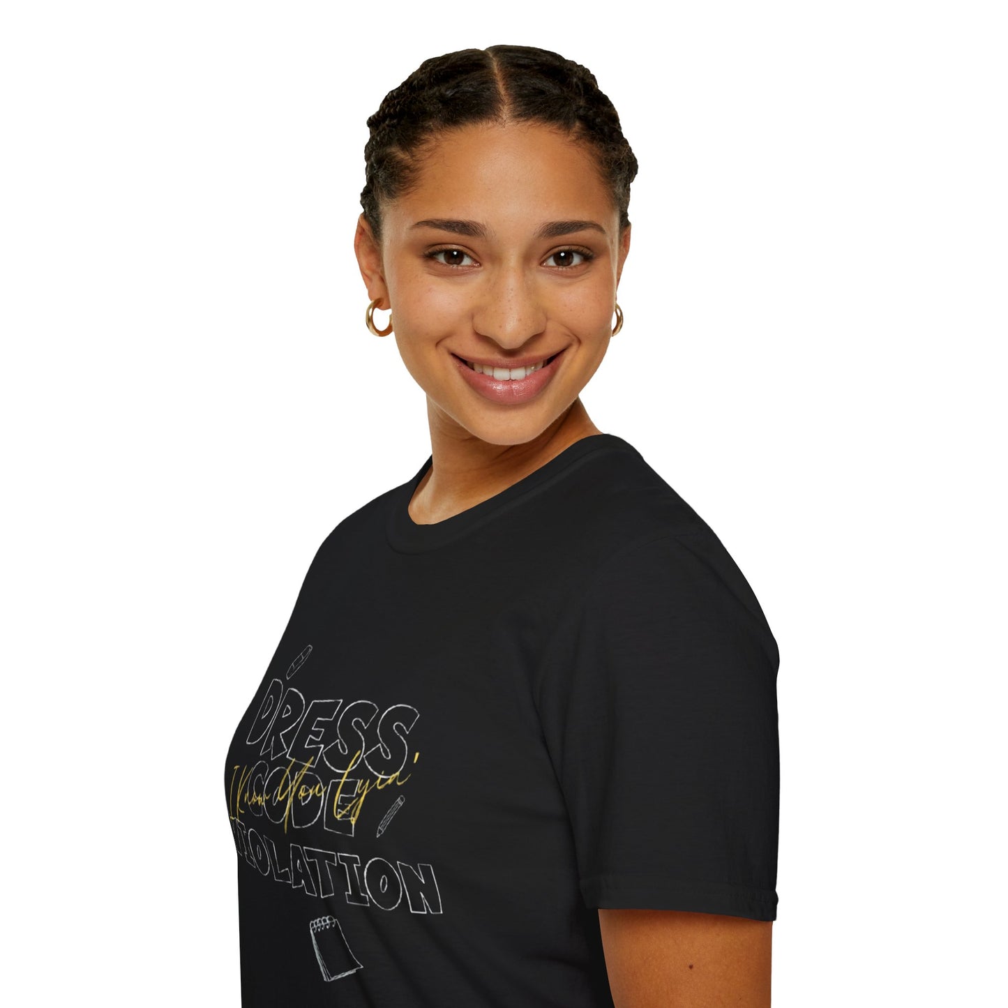 Dress Code Violation Unisex T-Shirt, Funny Teacher Shirt, Casual Wear, Gift for Educators, School Event Apparel, Humor Tee, Back to School