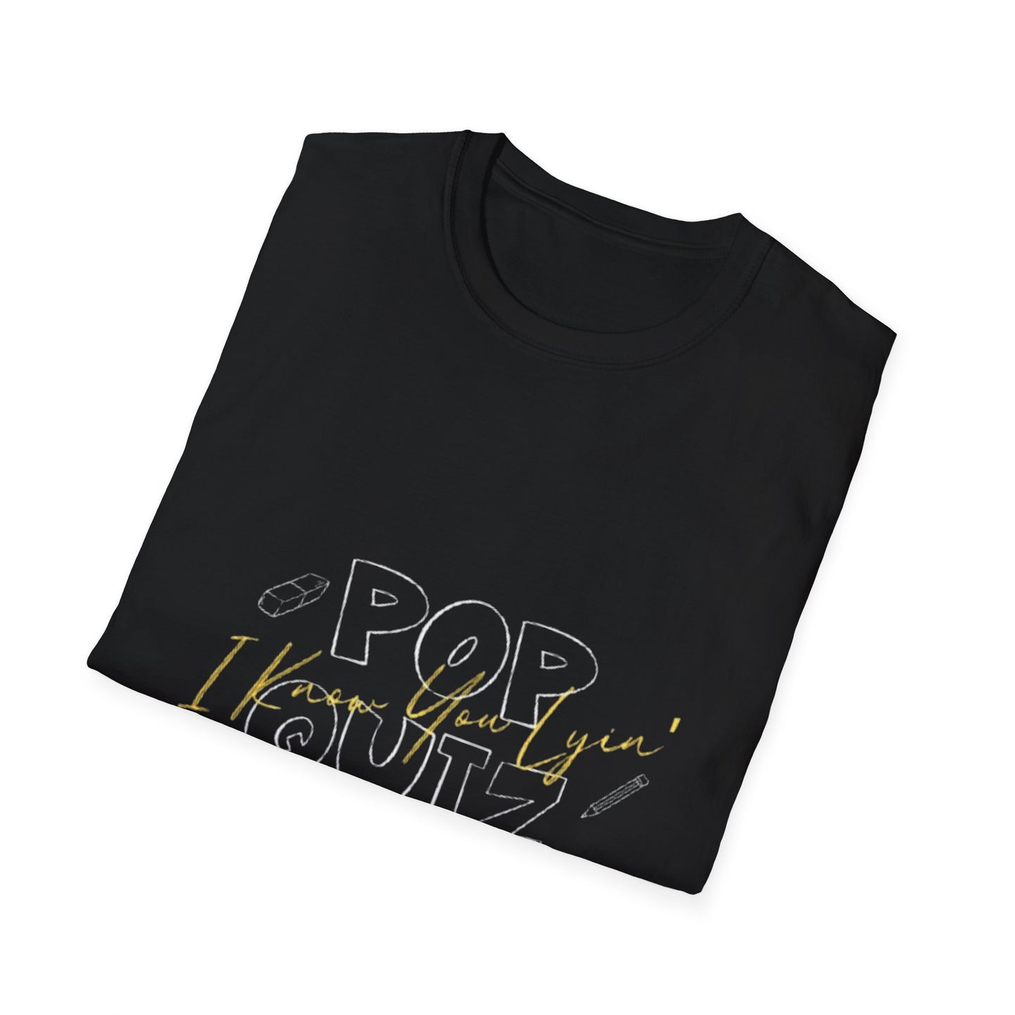 Pop Quiz Unisex Softstyle T-Shirt, Funny Teacher Gift, Student Tee, Classroom Humor Shirt, Back to School Apparel, Study Group Outfit