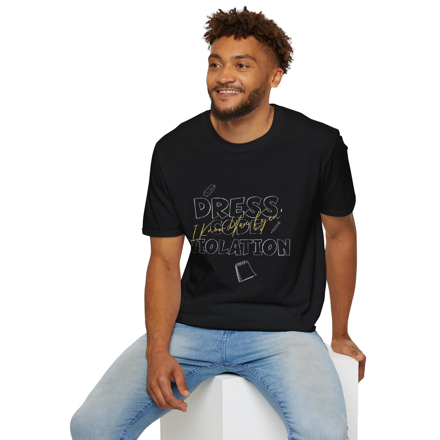 Dress Code Violation Unisex T-Shirt, Funny Teacher Shirt, Casual Wear, Gift for Educators, School Event Apparel, Humor Tee, Back to School