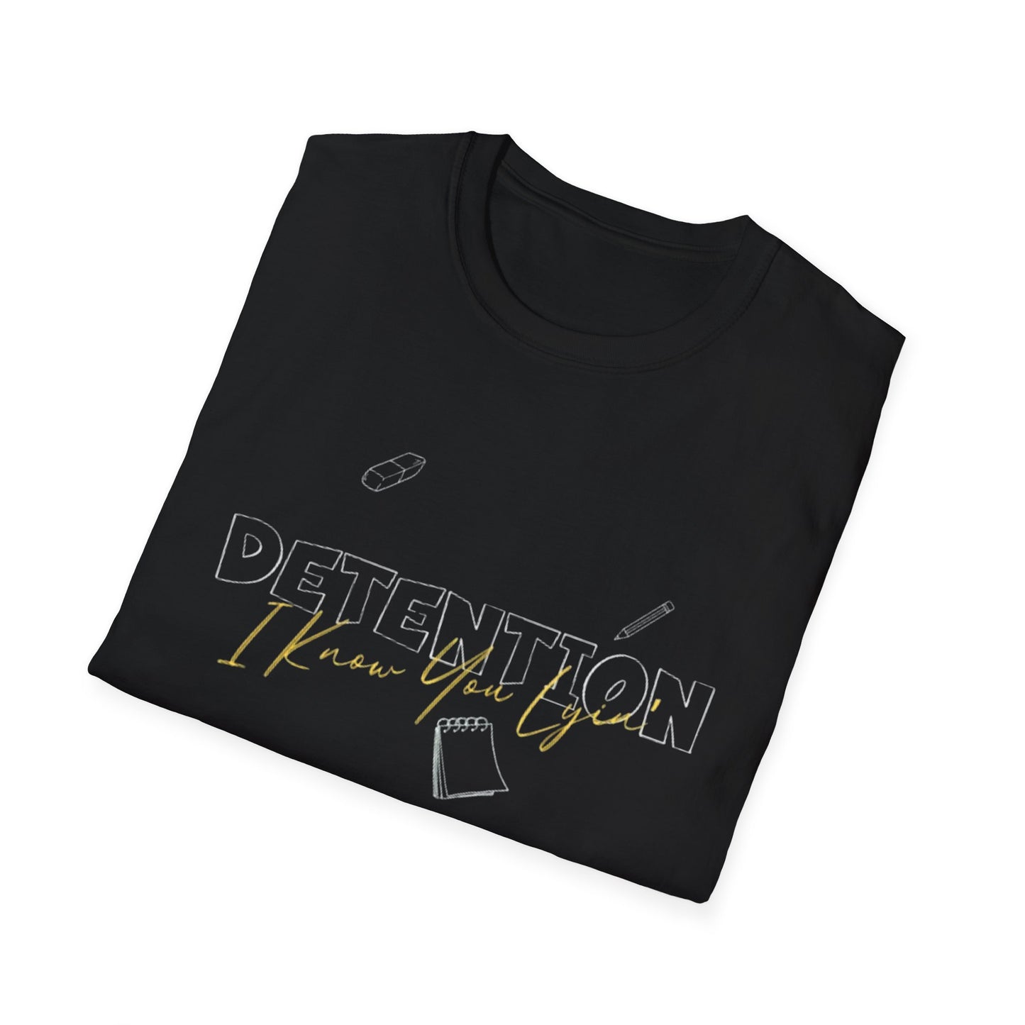 Detention Humor Unisex Softstyle T-Shirt, Funny Teacher Shirt, Back to School Tee, Student Gift, Casual Wear, Classroom Vibes
